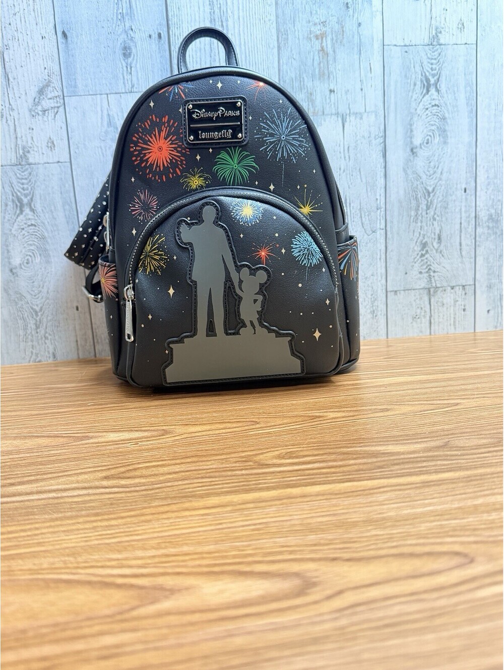 Disney Parks 100 Walt & Mickey Mouse Partners Light-Up Loungefly Mini Backpack